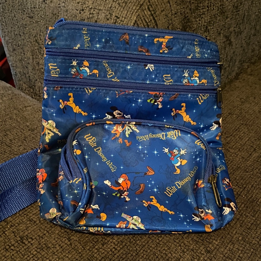 WDW Blue Character Pattern Crossbody